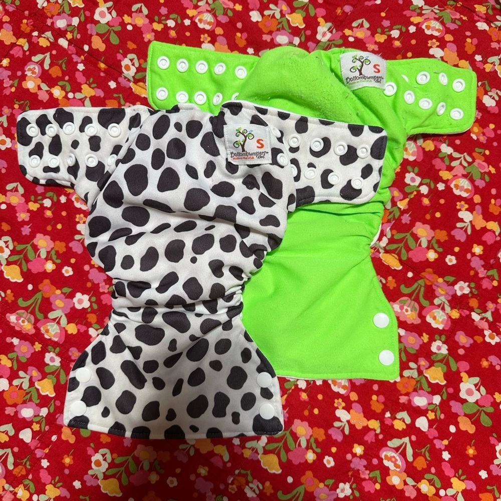 Two Bottom Bumpers Newborn Diapers
